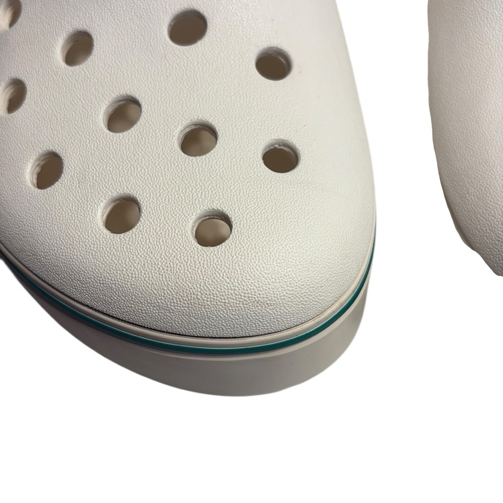 CROCS White Platform Classic Mules - Picture 7 of 11